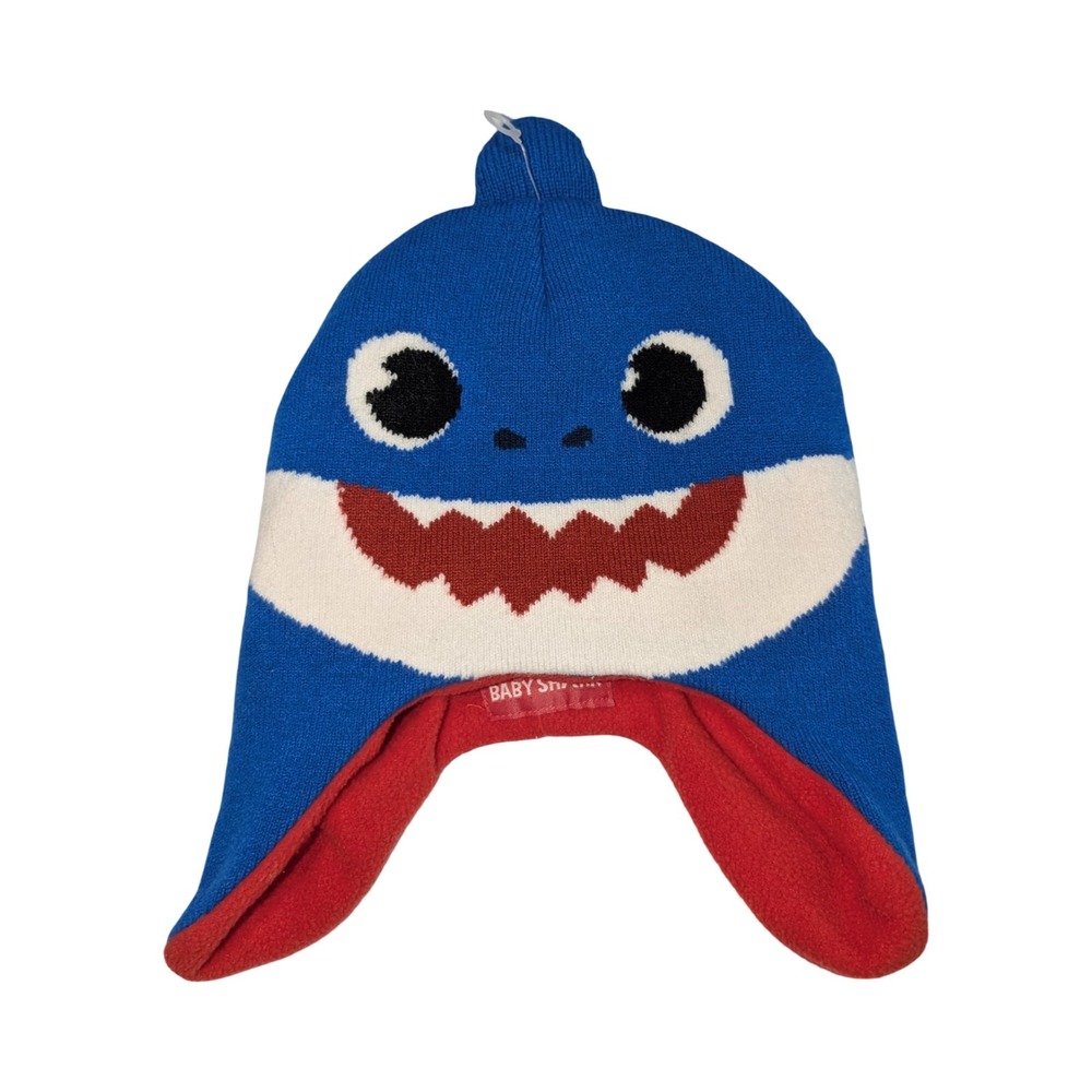 Pinkfong Baby Shark Kids Knit Beanie Hat Ear Flap Blue Red 2020